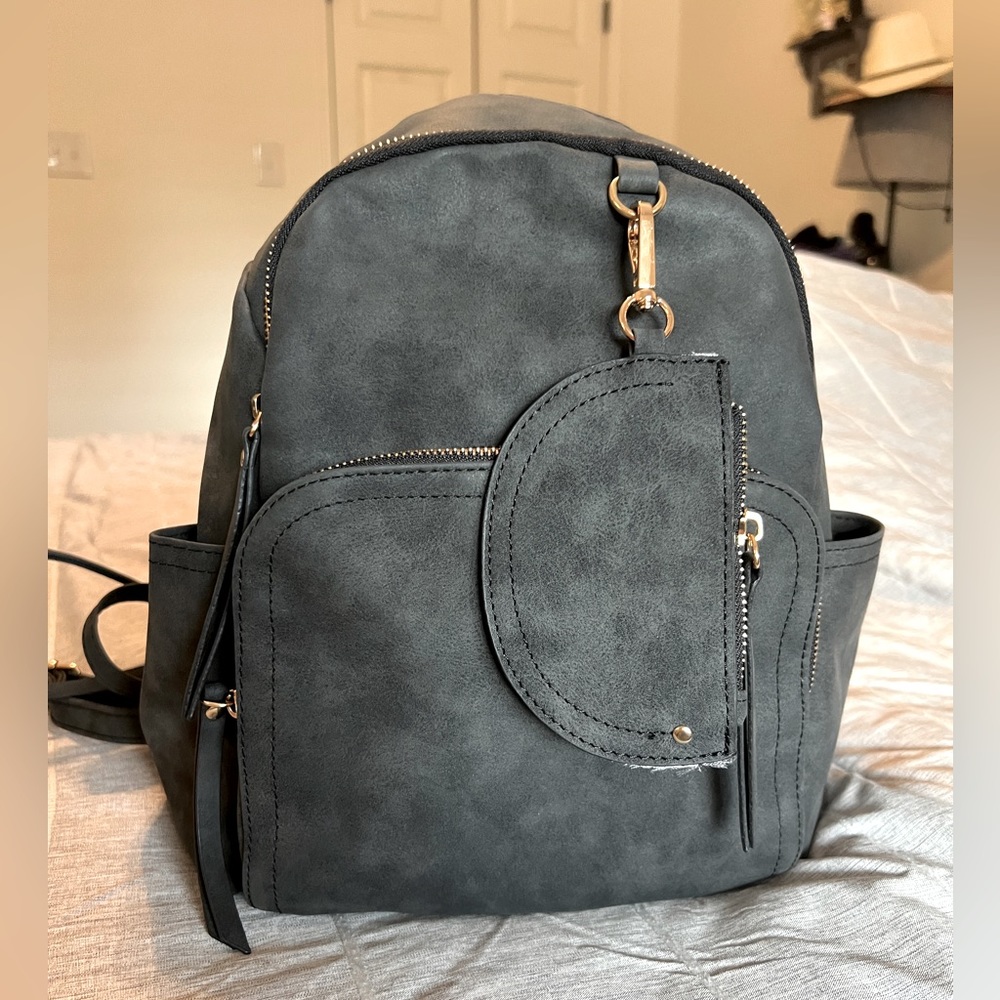 Charcoal Backpack Purse